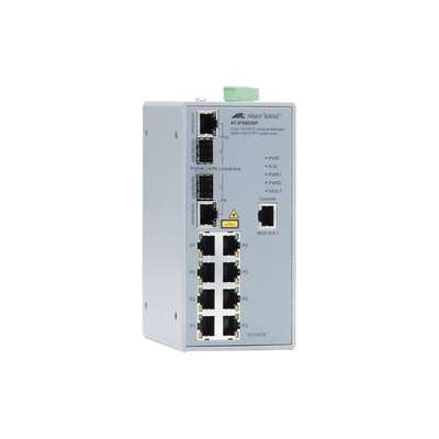 Switch Industrial Administrable de 8 Puertos 10/100 Mbps + 2 Puertos SFP Combo - ABD Systems