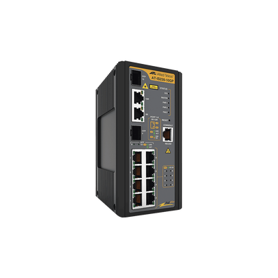 Switch Industrial PoE+ administrable de 8 Puertos 10/100/1000 Mbps + 2 puertos SFP Combo, 120 W - ABD Systems
