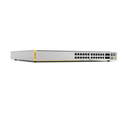 Switch PoE+ Stackeable Capa 3, 24 puertos 10/100/1000 Mbps + 4 puertos SFP+ 10 G, 370 W, fuente redundante - ABD Systems