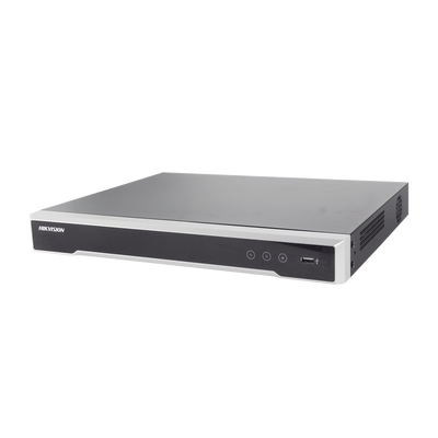 NVR 8 Megapixel (4K) / 8 canales IP / 8 Puertos PoE+ / 2 Bah&iacute;as de Disco Duro / Switch PoE 300 mts / HDMI en 4K