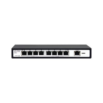 Switch PoE / 250 Metros PoE LARGA DISTANCIA / 8 puertos 802.3af/at ( 132.5 W ) 10/100Mbps + 1 puerto Uplink - ABD Systems