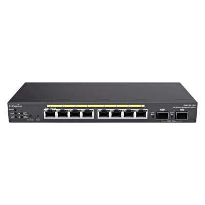 Switch PoE Administrable de 8 puertos Gigabit 802.3 af de 61.6 W y Controlador para 50 Puntos de Acceso Serie Neutron/EnTurbo. - ABD Systems