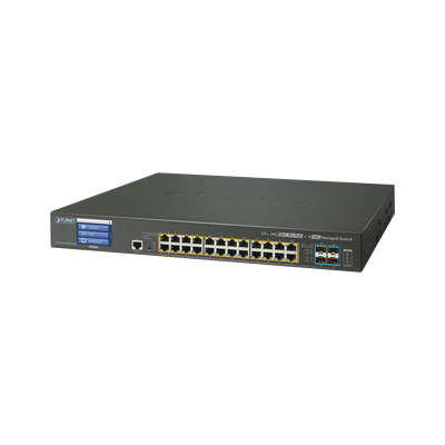 Switch Administrable L3 24 puertos 10/100/1000 Mbps c/Ultra PoE 400 Watts, 4 Puertos 10G SFP+ - ABD Systems
