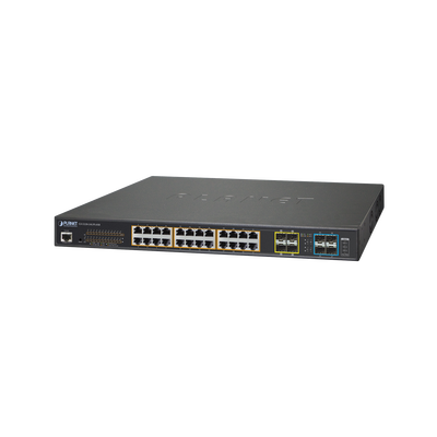 Switch Administrable L2+ 24 puertos 10/100/1000 Mbps c/Ultra PoE 600 Watts, 4 Puertos 10G SFP+ - ABD Systems