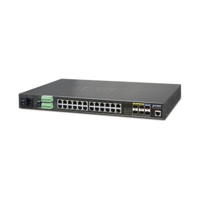 Switch Industrial Administrable L2+ 24 Puertos ,4 Combo SFP, 2 SFP+ 10G (-40 a 75&ordm;C) - ABD Systems