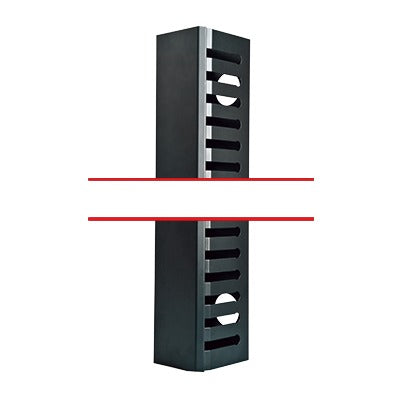 Kit organizador vertical de cable sencillo para rack abierto de 45 unidades