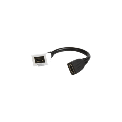 Adaptador HDMI con Pigtail Hembra-Hembra, Para v&iacute;deo 720 o 1080p, Compatible con Faceplates MAX Siemon de 2 salidas,  Color Blanco - ABD Systems