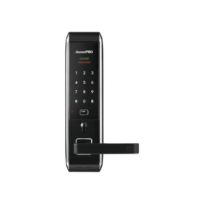 Cerradura inteligente para puertas con doble cerrojo/teclado Touch Screen, Apertura con tarjeta Mifare /Contrase&ntilde;a y Llave de emergencia