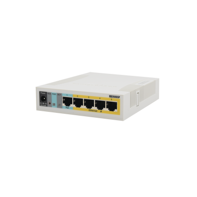 Switch Mikrotik 5 puertos PoE (Pasivo) Gigabit Ethernet y 1 SFP - ABD Systems