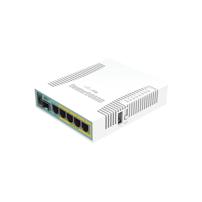 (hEX PoE) Routerboard 5 puertos Gigabit Ethernet PoE 802.3at, 1 Puerto USB - ABD Systems
