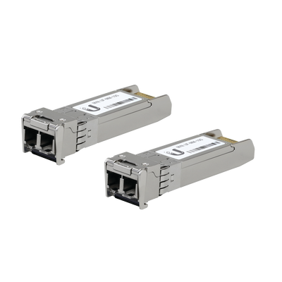 UFiber M&oacute;dulo SFP+ 10G, transceptor MiniGibic MultiModo 10 Gbps, distancia 300m, conectores LC, paquete de 2 piezas