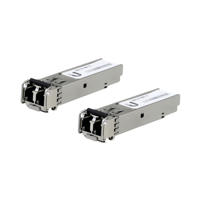 UFiber M&oacute;dulo SFP, transceptor MiniGibic MultiModo 1.25 Gbps, distancia 550m, conectores LC, paquete de 2 piezas