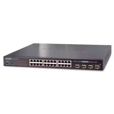 Switch Administrable L2+ de 24 puertos 10/100/1000T PoE+ con 4 puertos combo TP/SFP Gigabit - ABD Systems