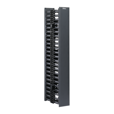 Organizador Vertical Doble para Rack Abierto de 45 Unidades, Capacidad de 317 Cables (Cat6), 6.7in de Ancho - ABD Systems