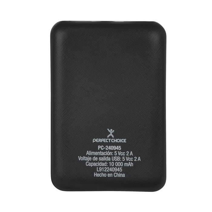 POWER BANK COMPACTO 5000 MAH PERFECT CHOICE COLOR NEGRO PC-240938