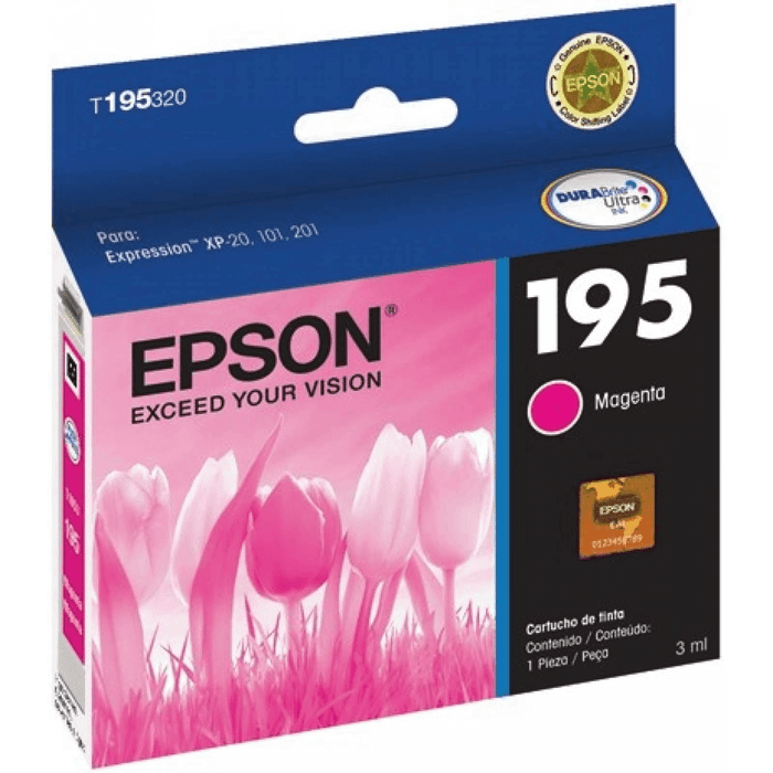 CARTUCHO EPSON MODELO 195 MAGENTA, PARA XP-201, XP-101, XP-211